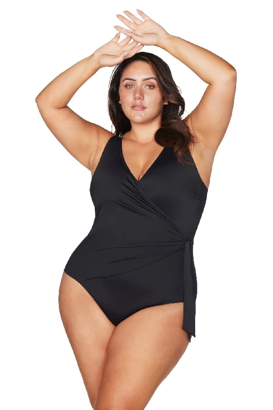 Black Hues Hayes D / DD Cup Underwire One Piece Swimsuit