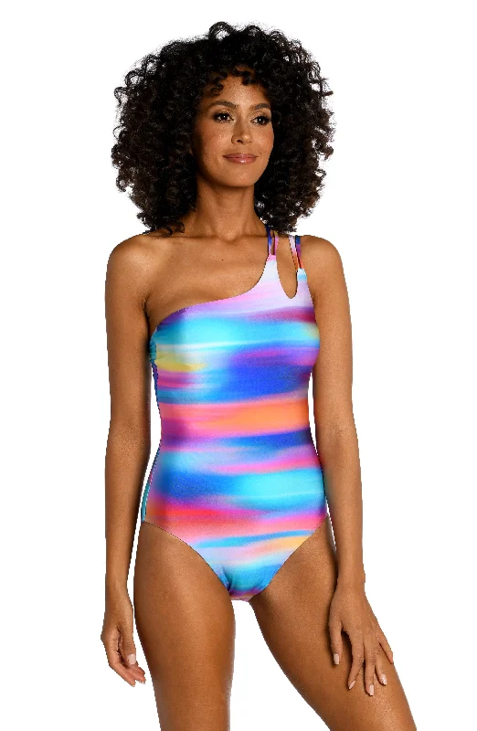 Sunset Shores Strappy One Shoulder One Piece - FINAL SALE